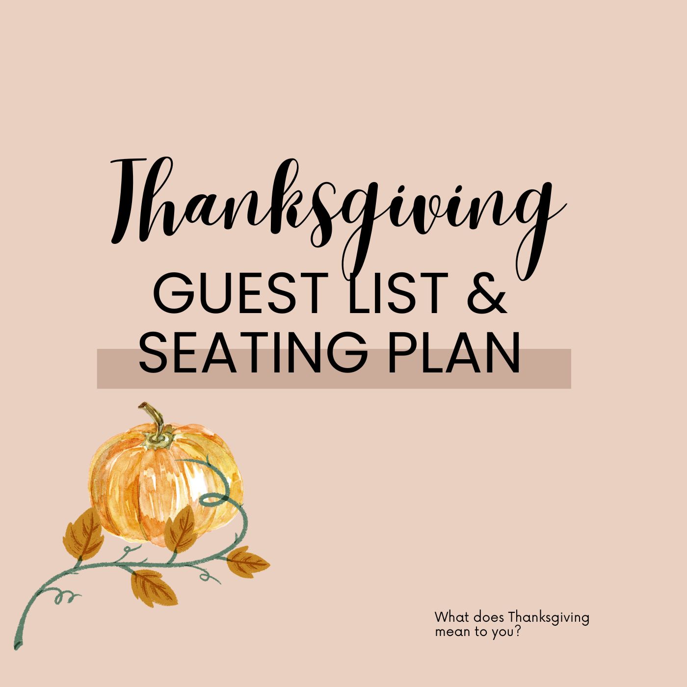 Thanksgiving Meal and Event Planner