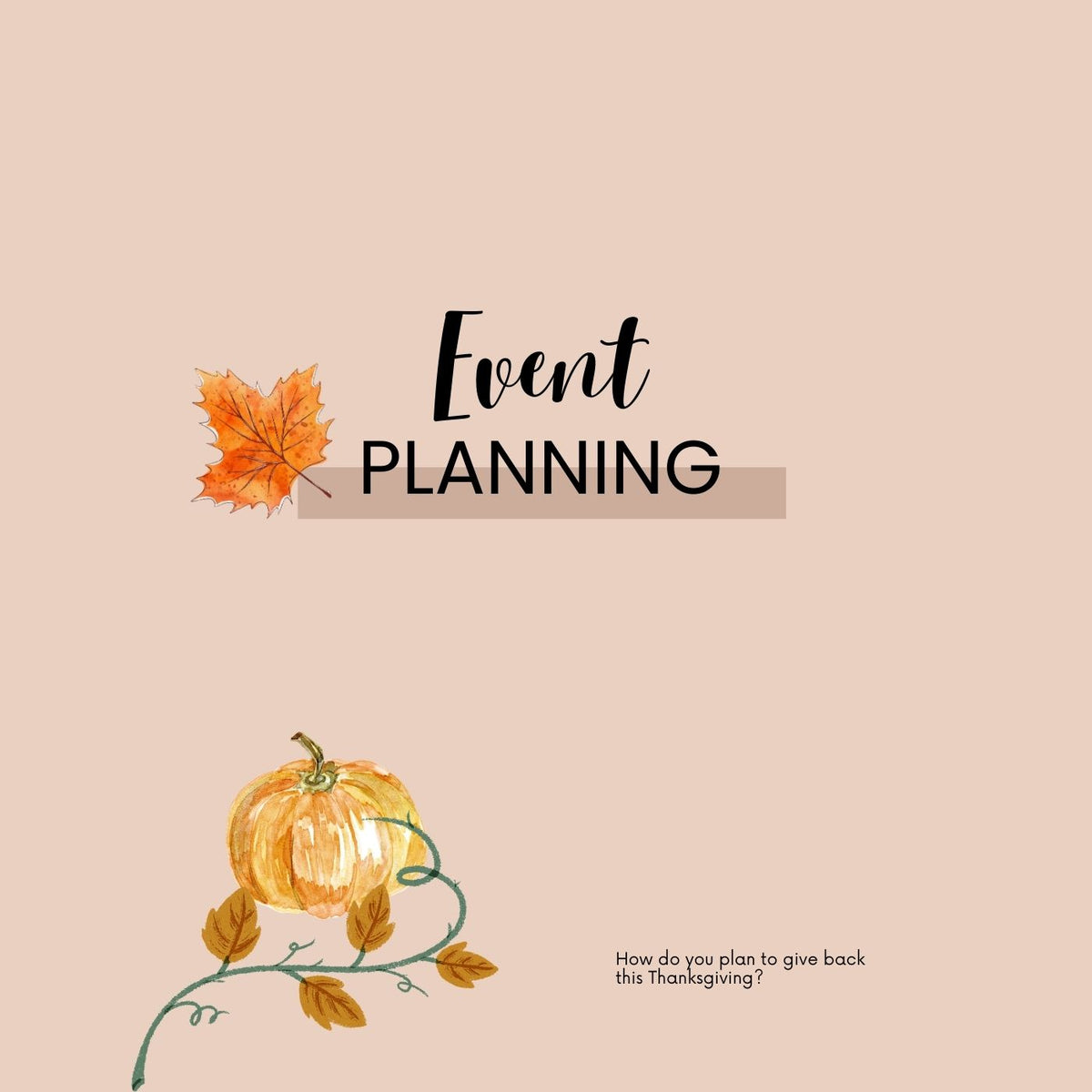 Thanksgiving Meal and Event Planner