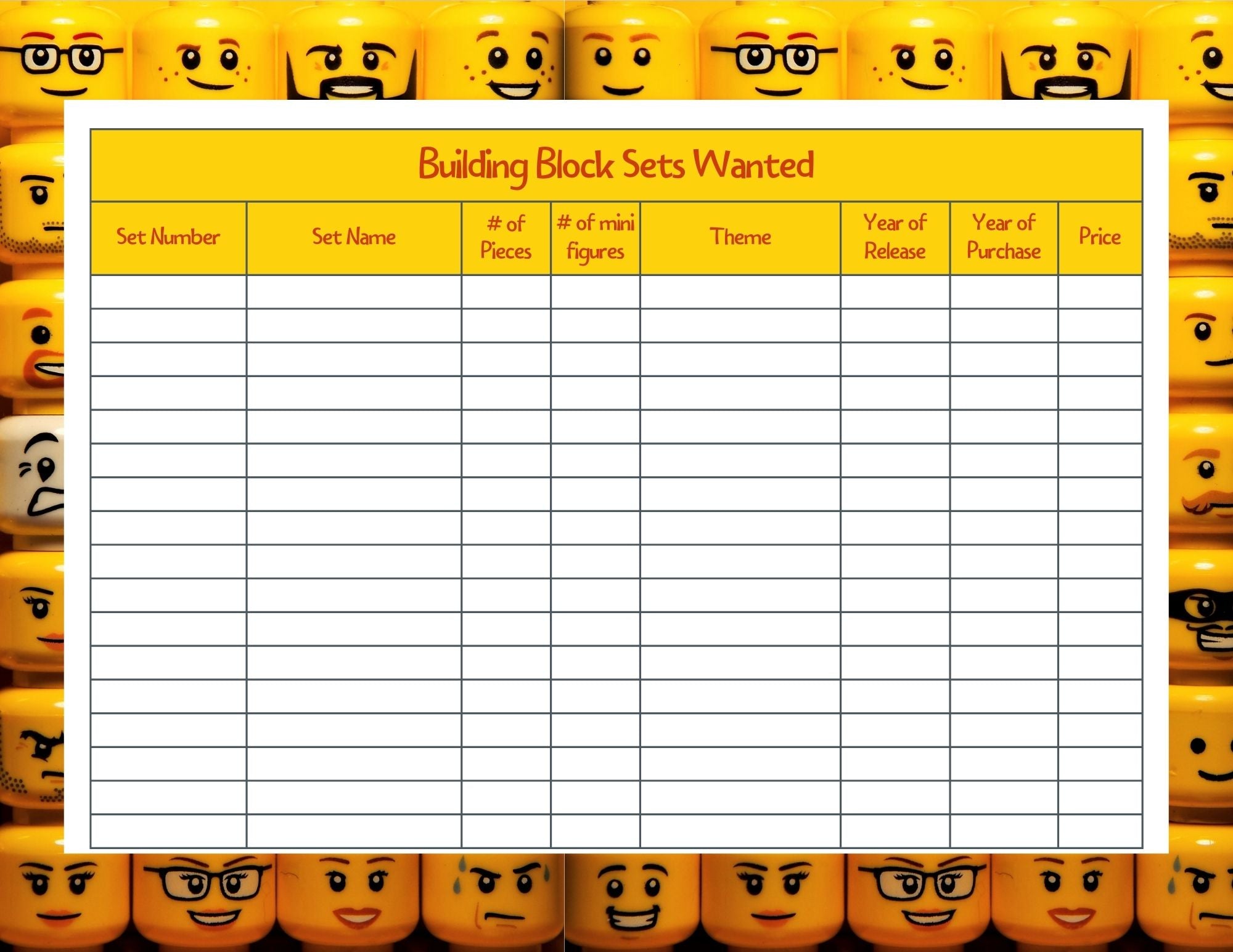 Building Block Tracker Sheets (Block People Background)
