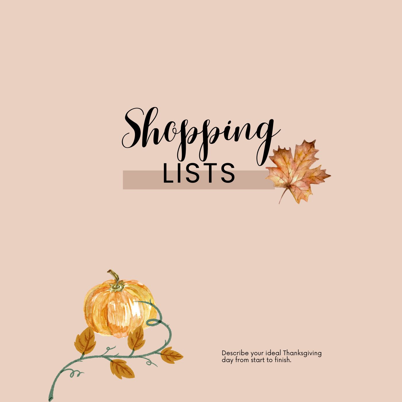 Thanksgiving Meal and Event Planner