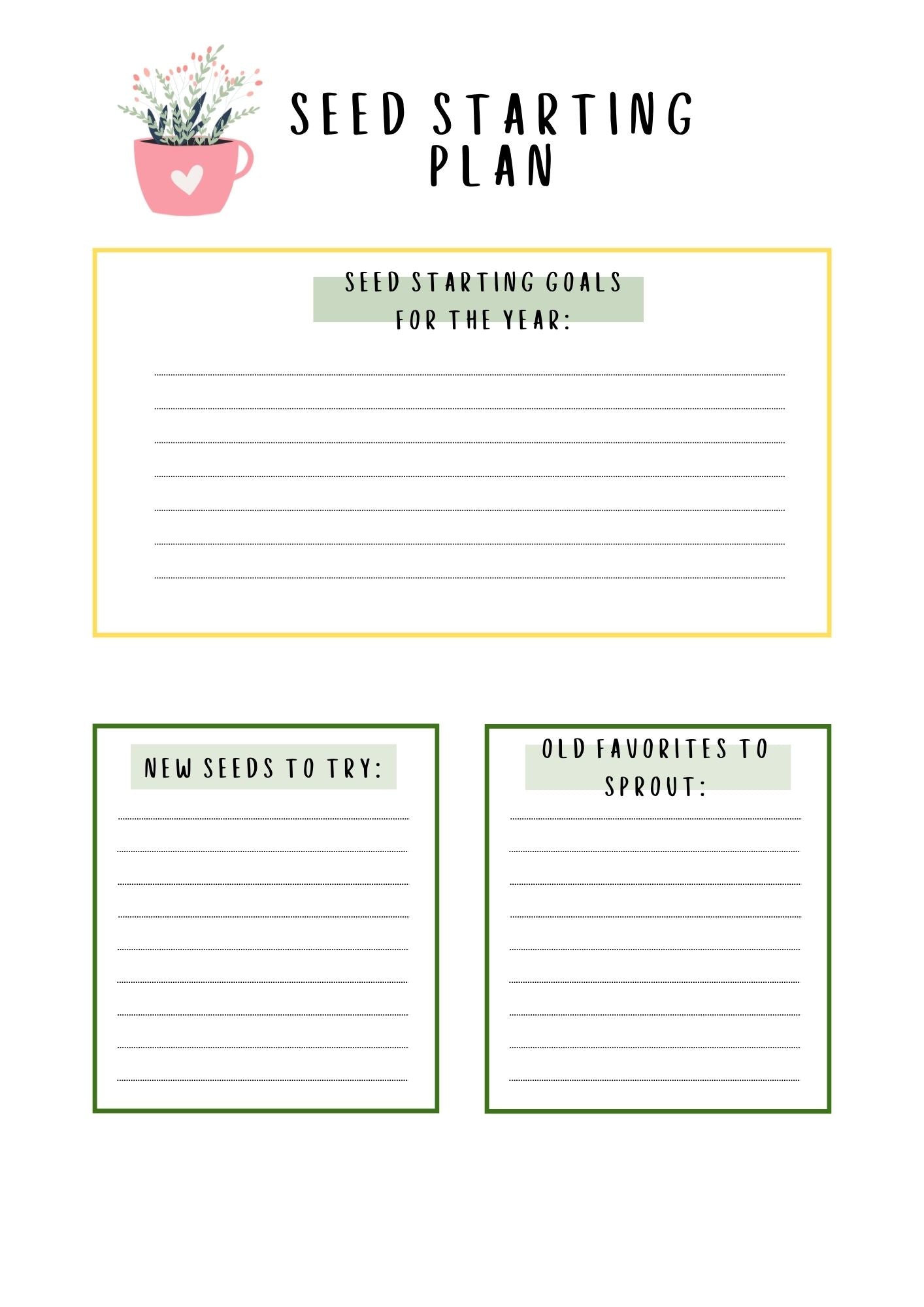 Seed Starting Planner
