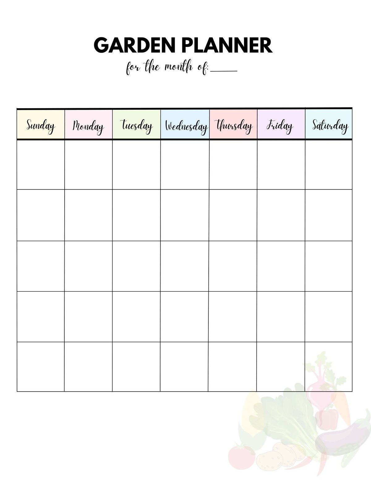 Vegetable Garden PLanner
