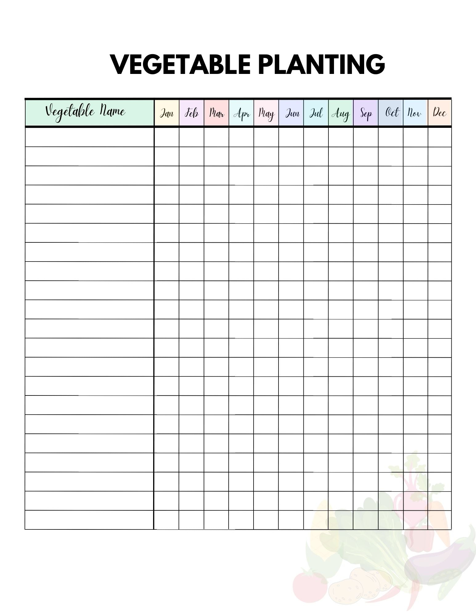 Vegetable Garden PLanner