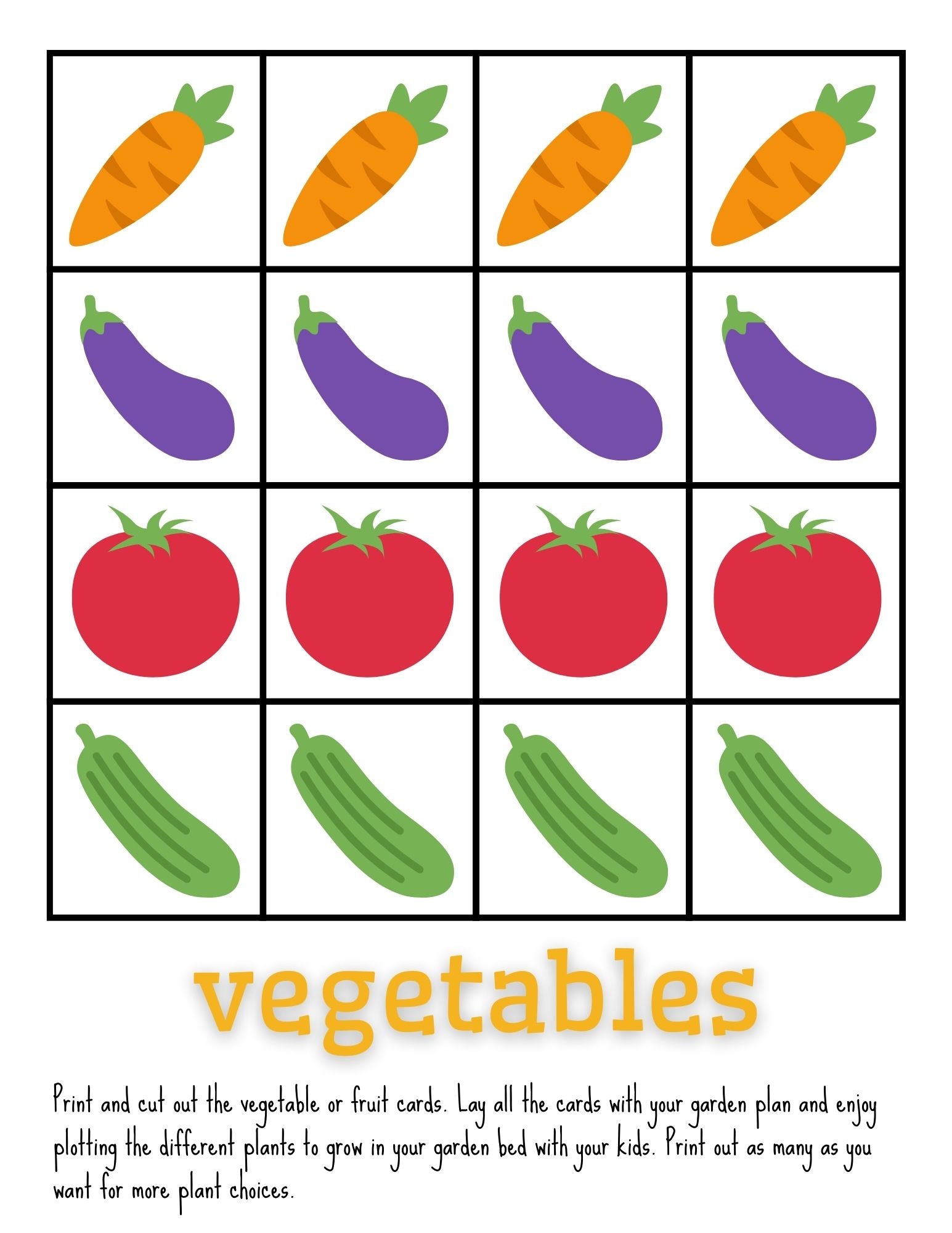 Simple Kids Garden Planner