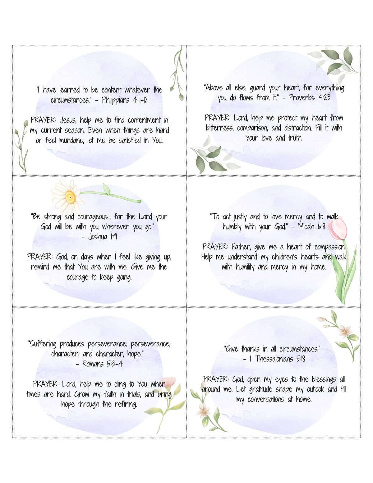 Prayer Cards for Moms