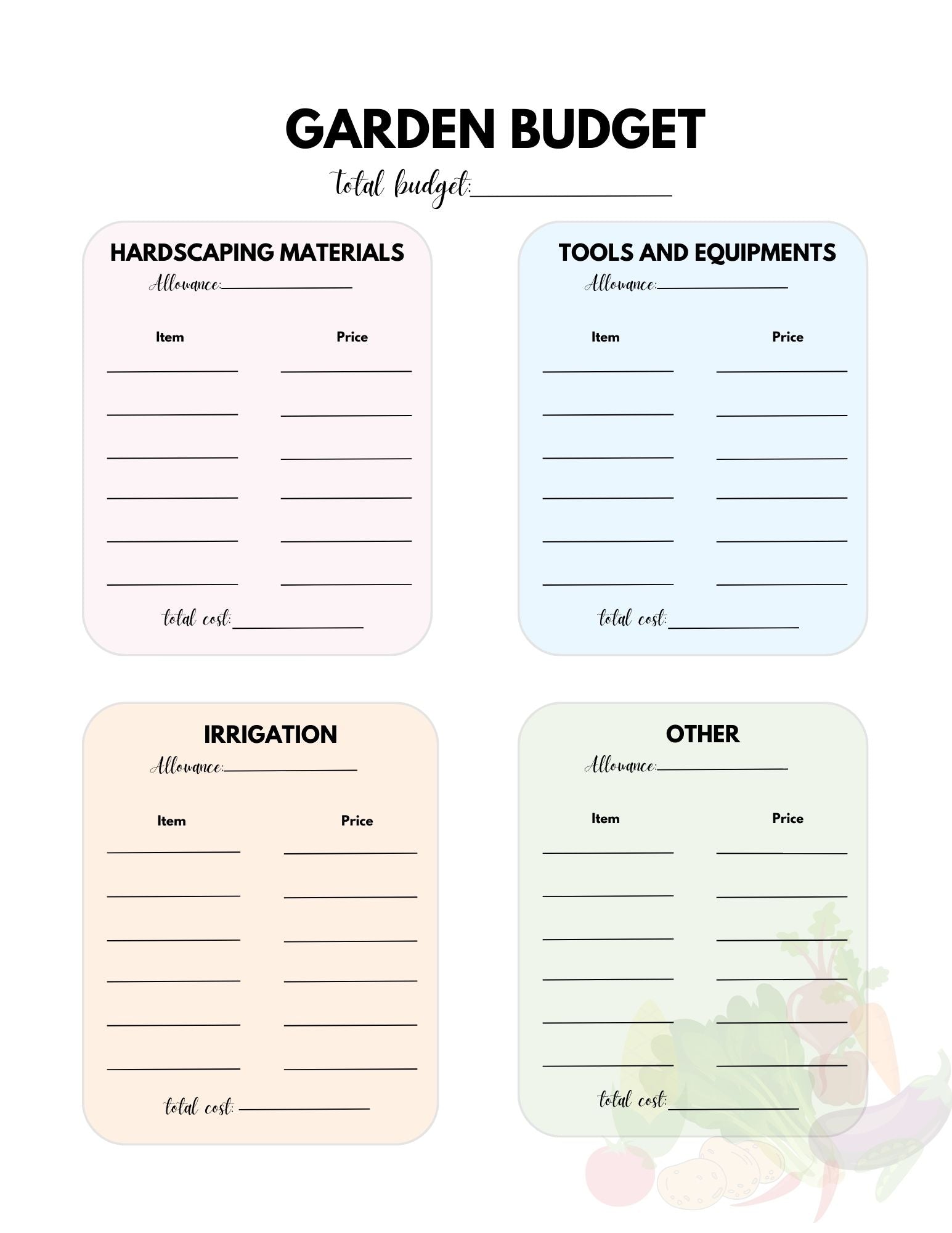 Vegetable Garden PLanner
