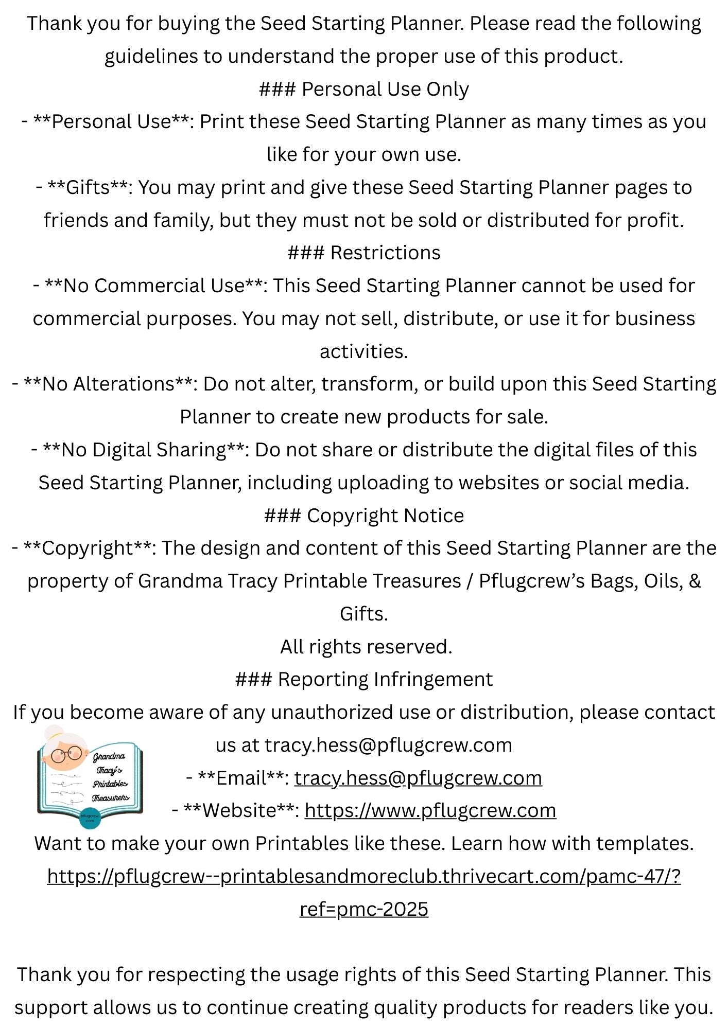 Seed Starting Planner