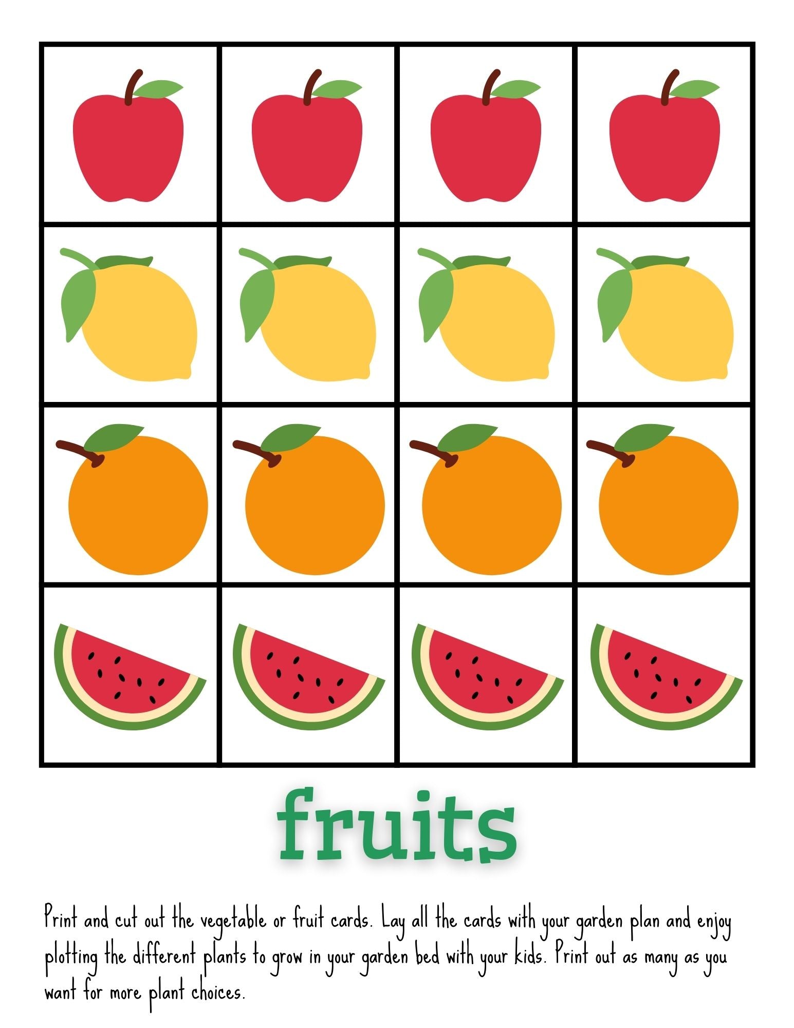 Simple Kids Garden Planner