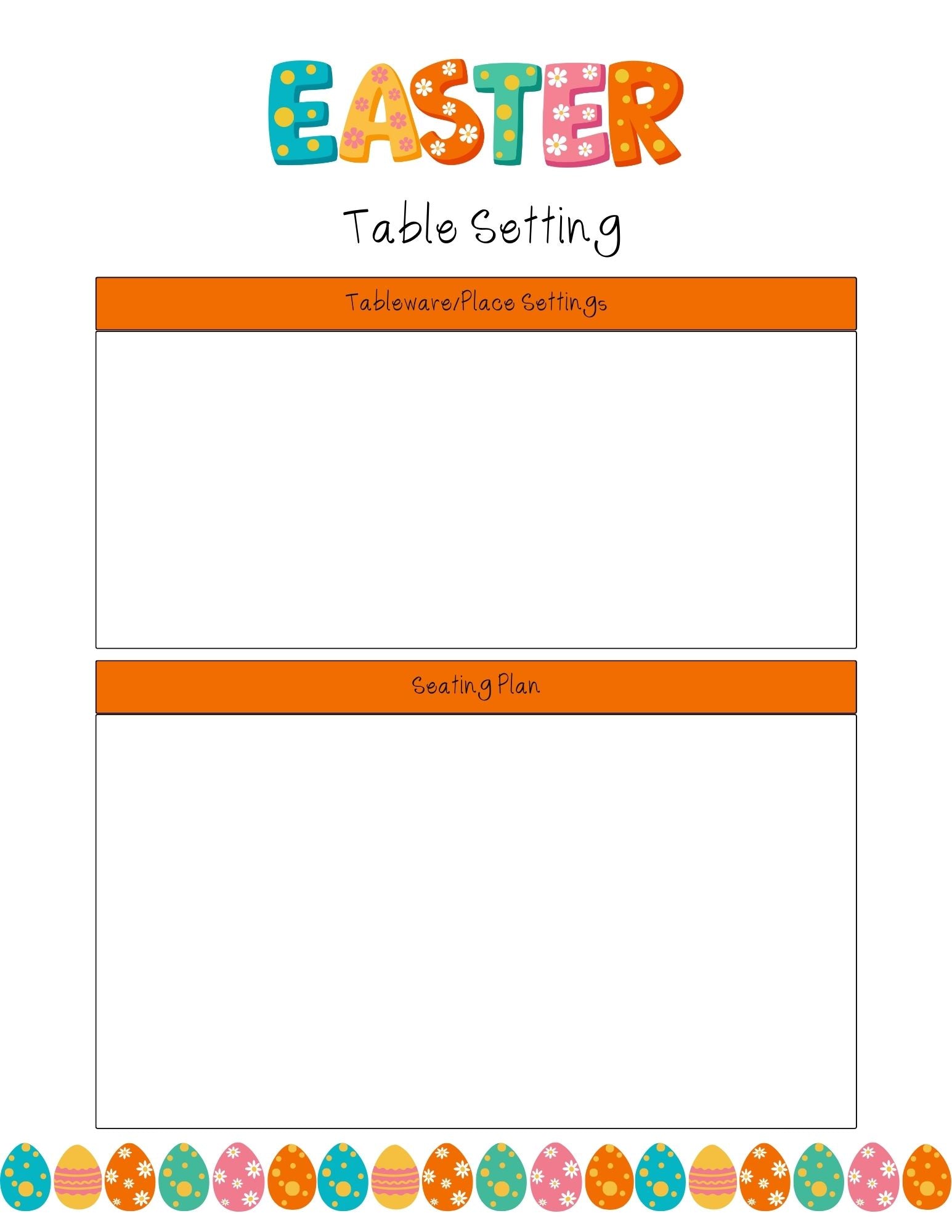 Easter Planner