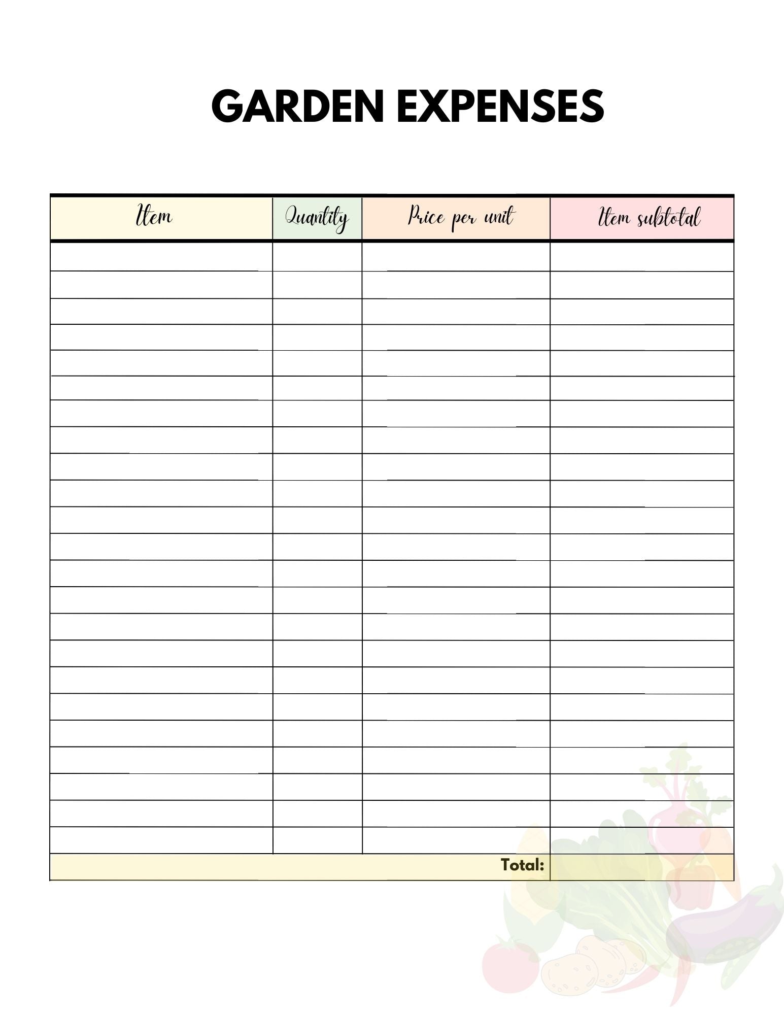 Vegetable Garden PLanner