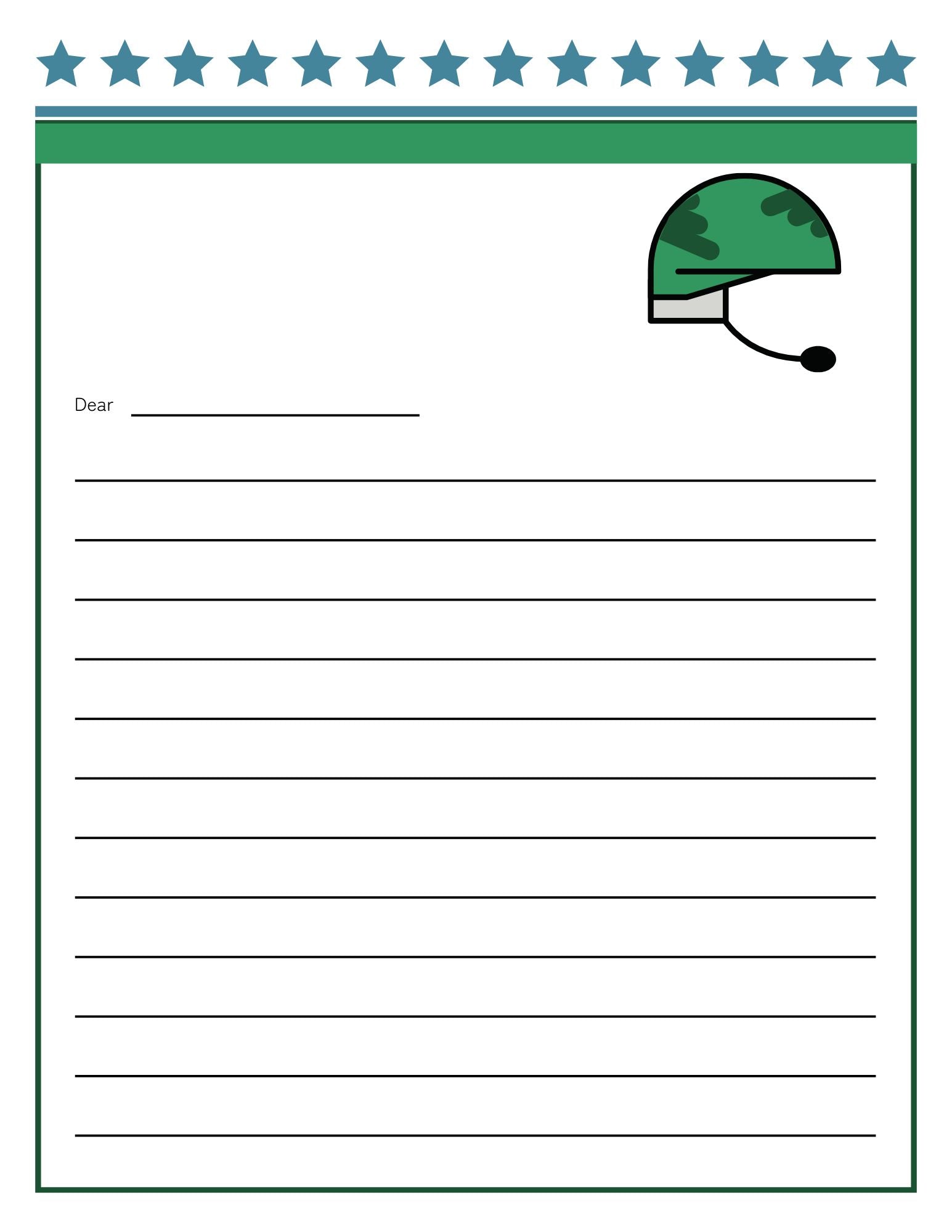 blank template for letter writing