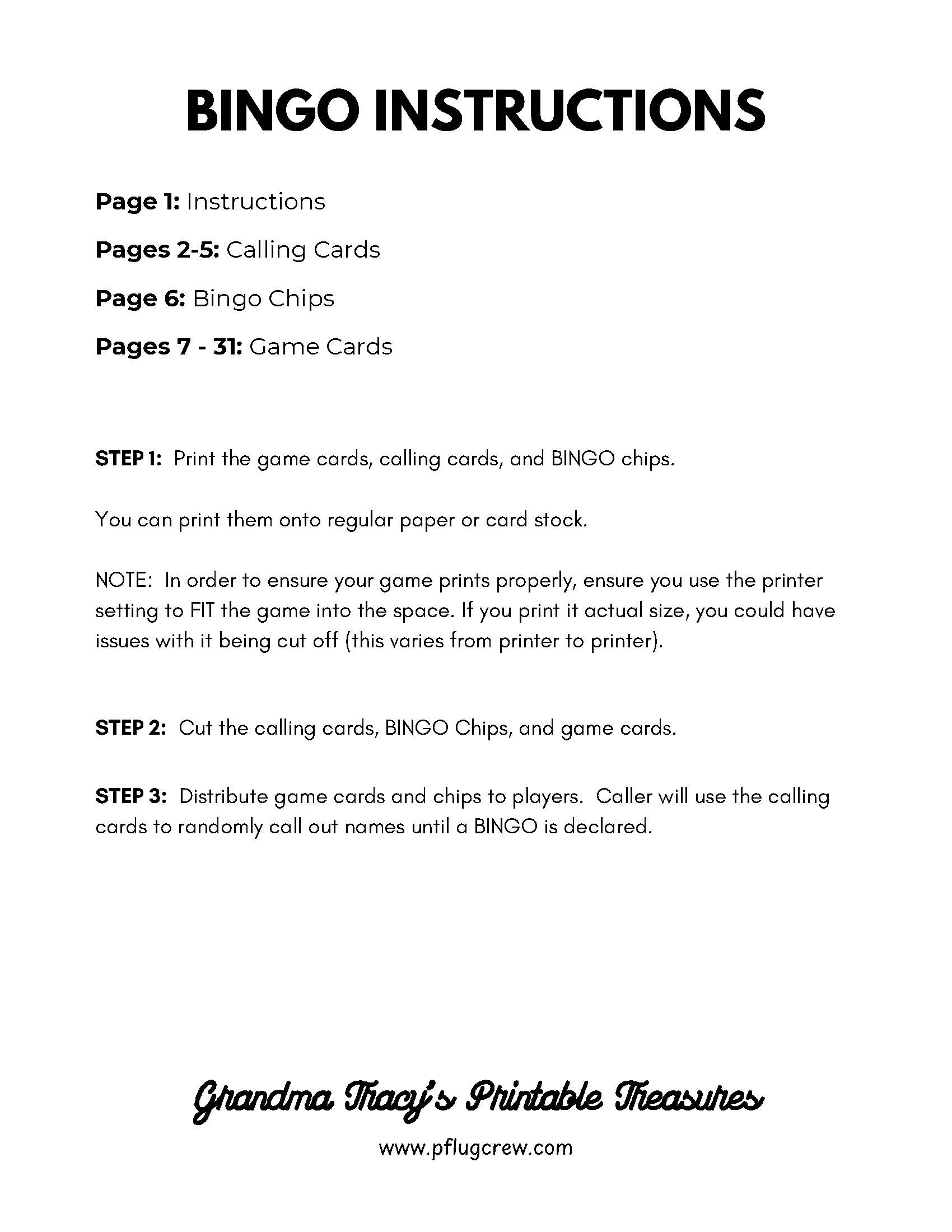 Fall Thanksgiving Bingo - 2 cards per page