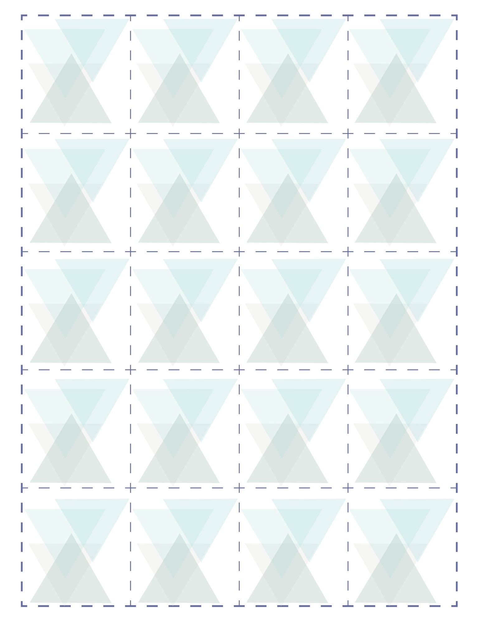 blue triangles on back of cards