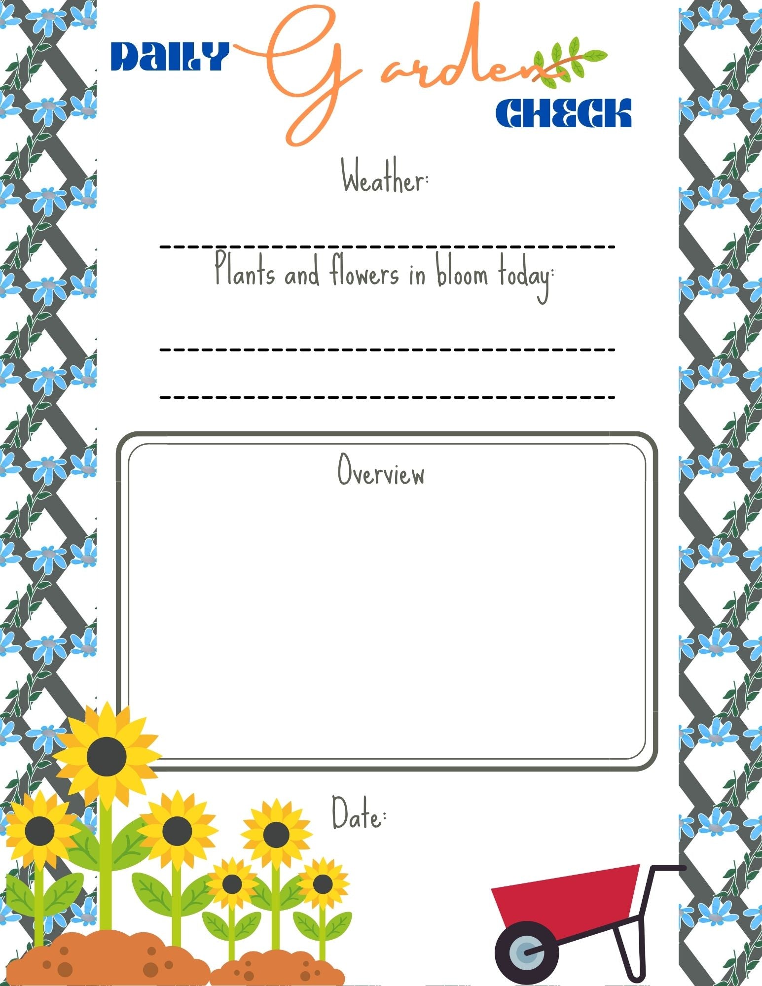 Garden Planner in Blue