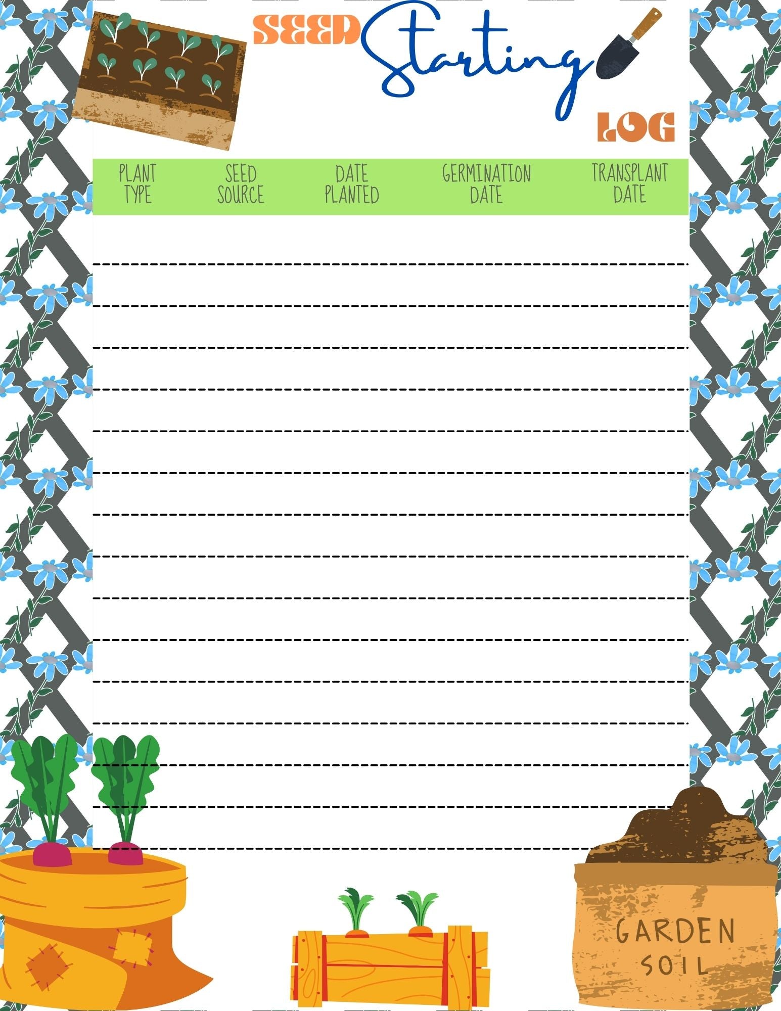 Garden Planner in Blue