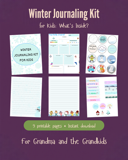 Winter Journaling Kit for Kids, what&
