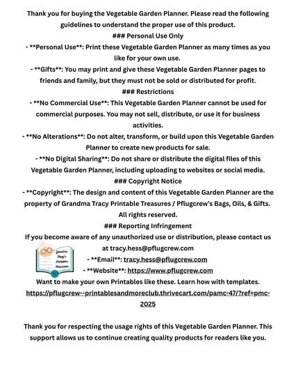 Vegetable Garden PLanner