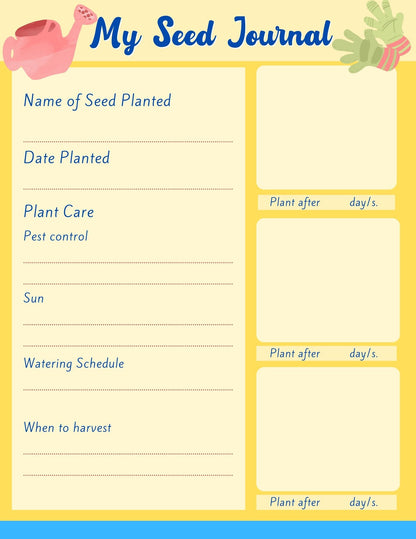 My Seed Journal Page