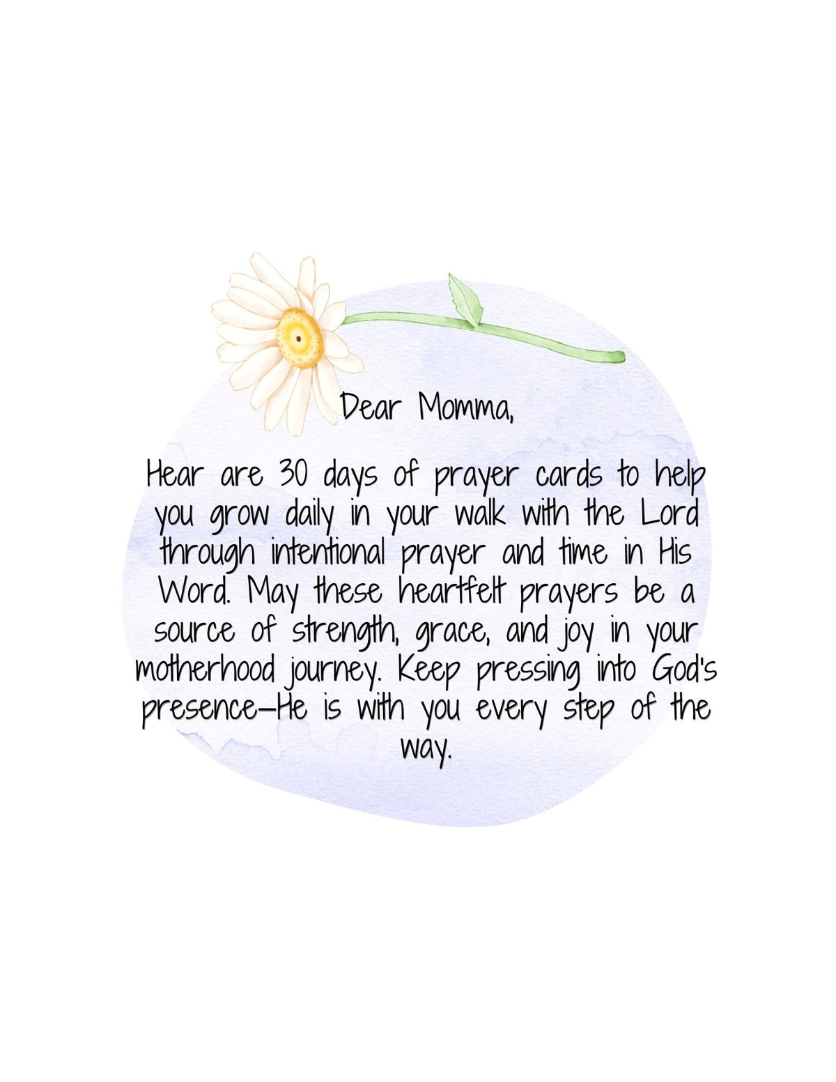 Prayer Cards for Moms