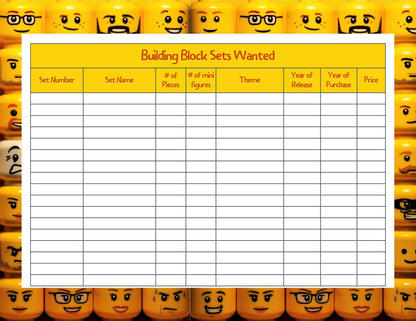 Building Block Tracker Sheets (Block People Background)