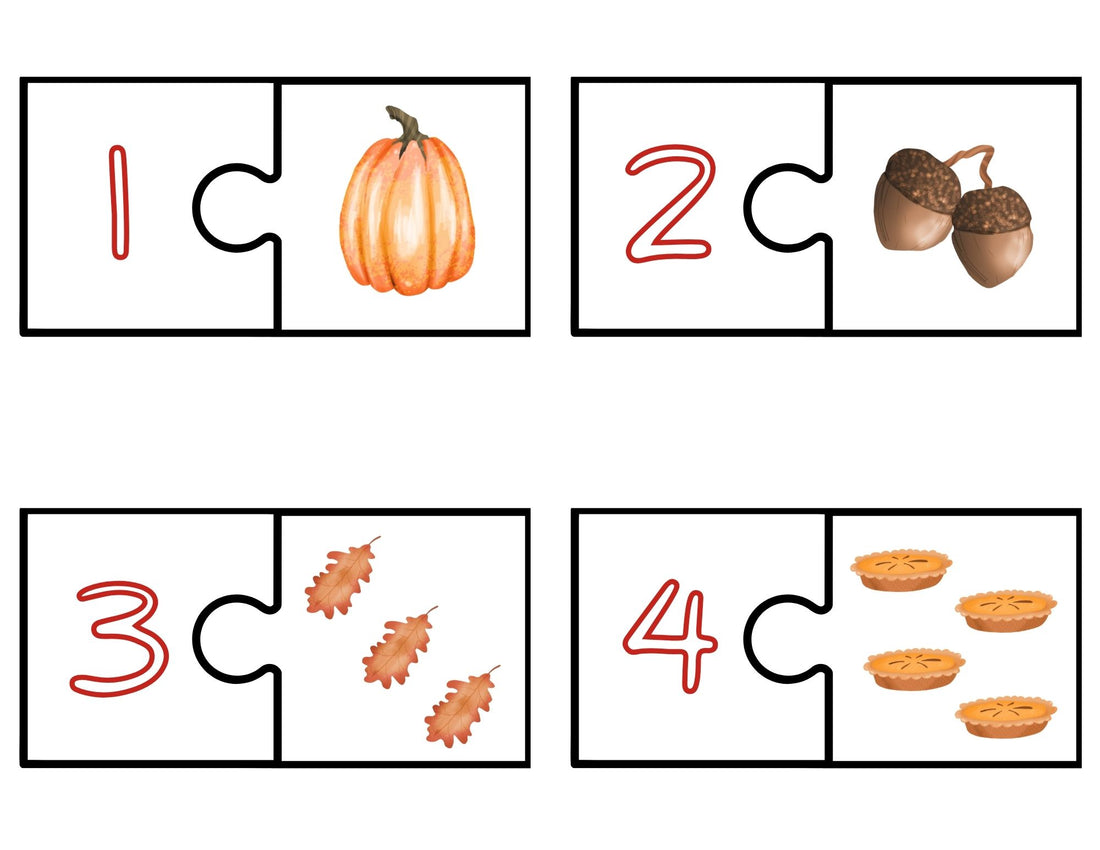 Thanksgiving Number Matching Game