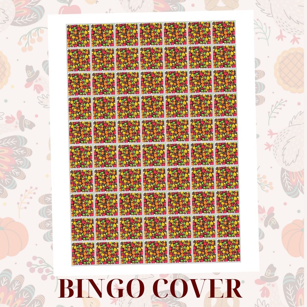 Fall Thanksgiving Bingo - 2 cards per page