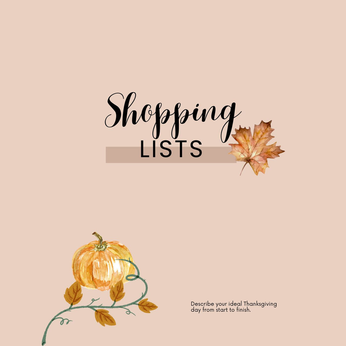 Thanksgiving Meal and Event Planner