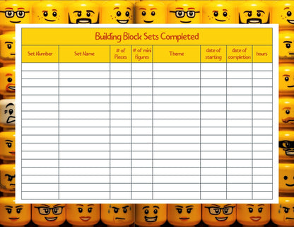 Building Block Tracker Sheets (Block People Background)