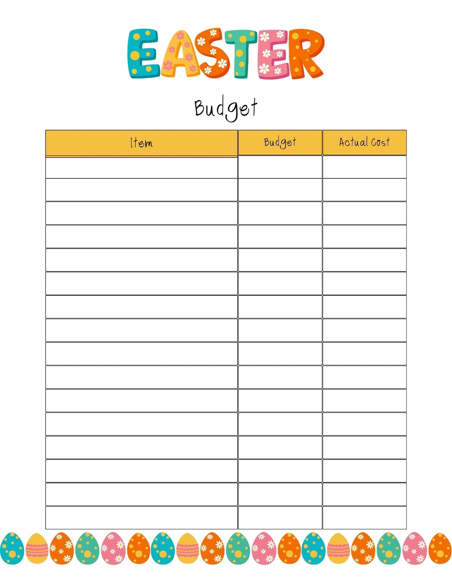 Easter Planner