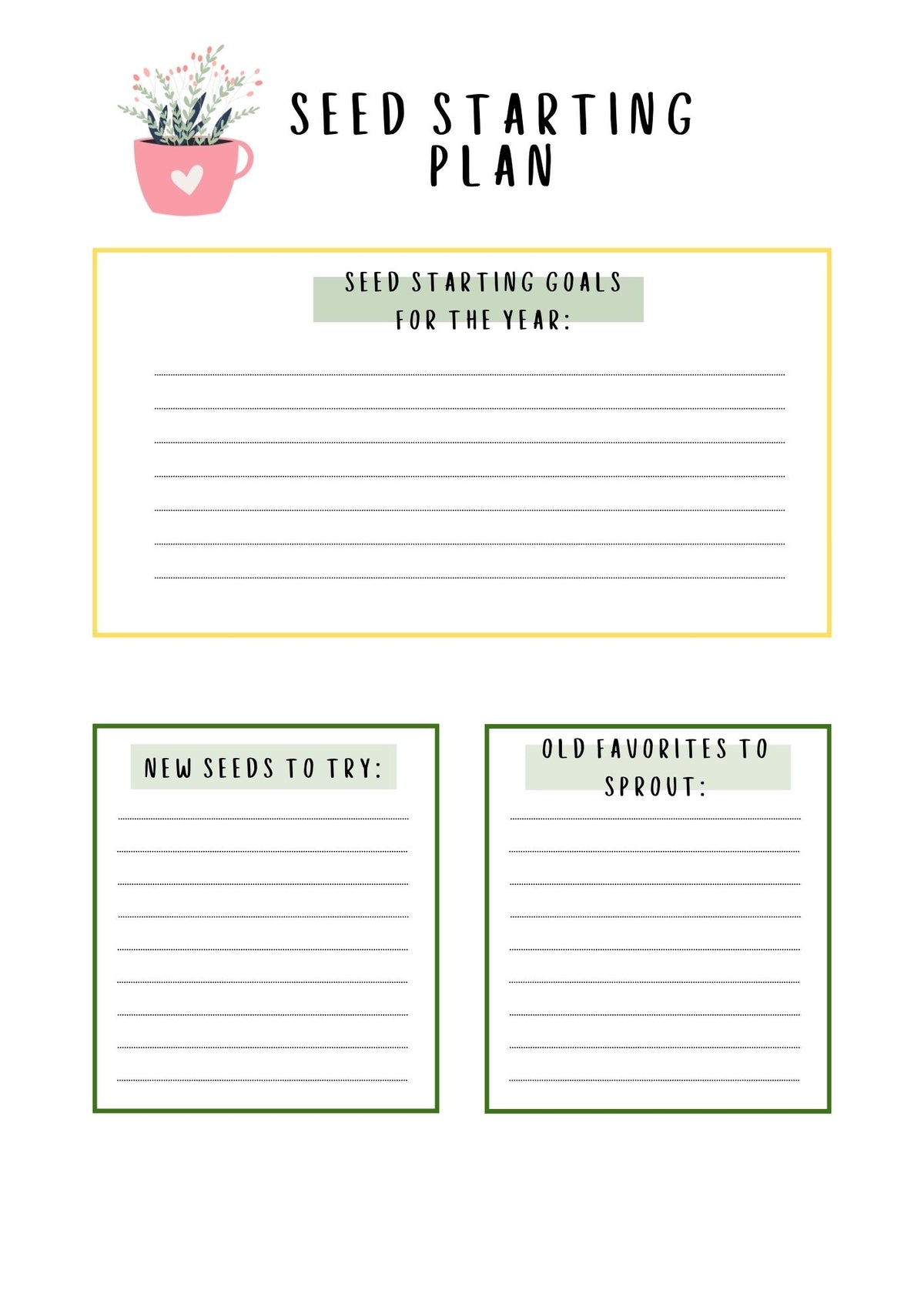 Seed Starting Planner
