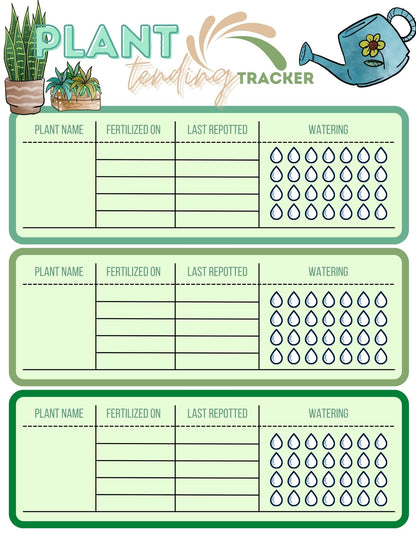 Plant Tending Tips &amp; Tracker