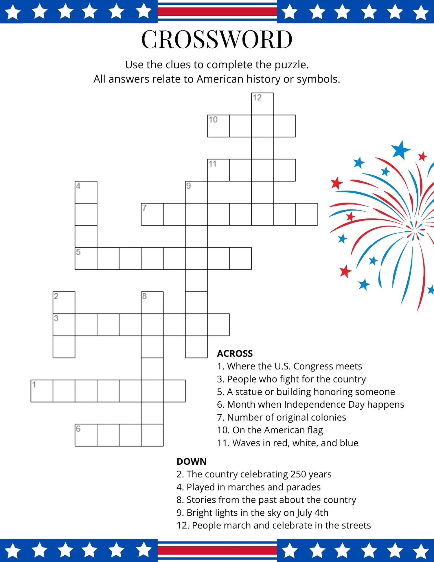 USA 250 KIDS ACTIVITY PACK