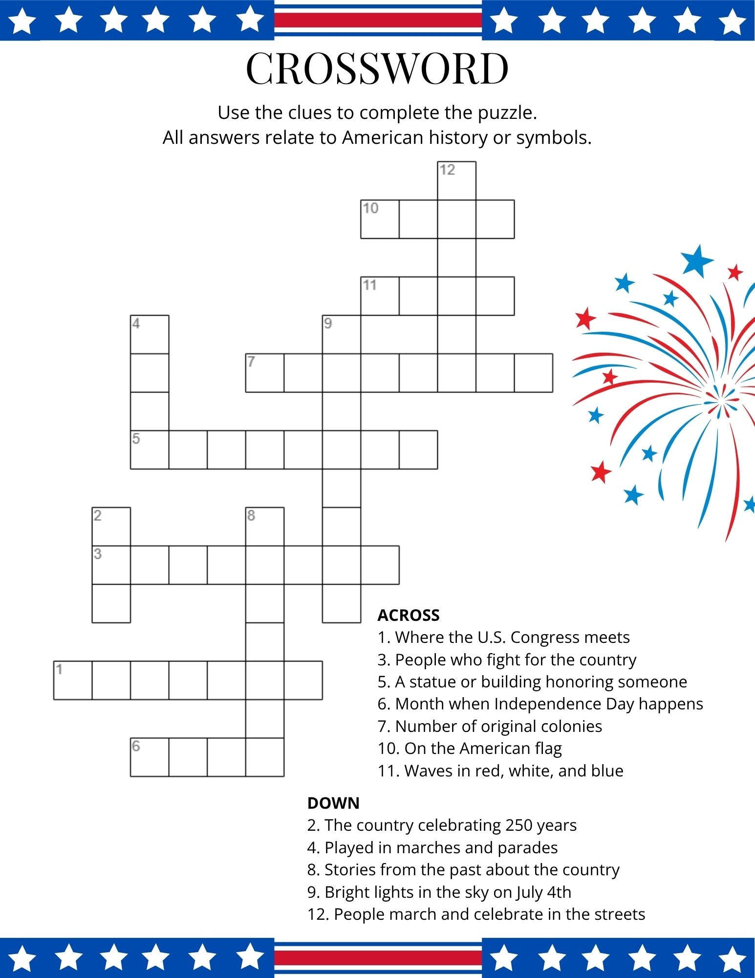 USA 250 KIDS ACTIVITY PACK