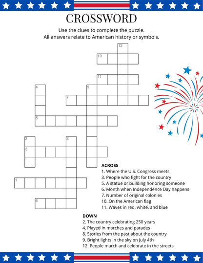 USA 250 KIDS ACTIVITY PACK