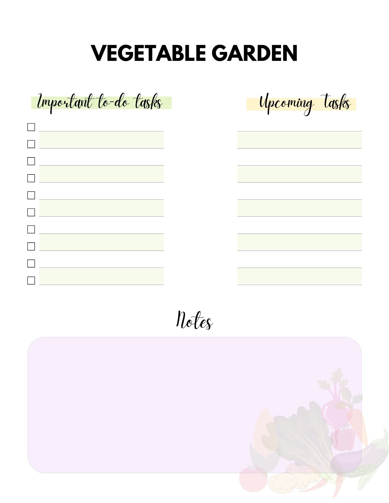 Vegetable Garden PLanner