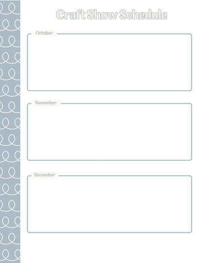 Vendor Show Planner and Tracker Binder