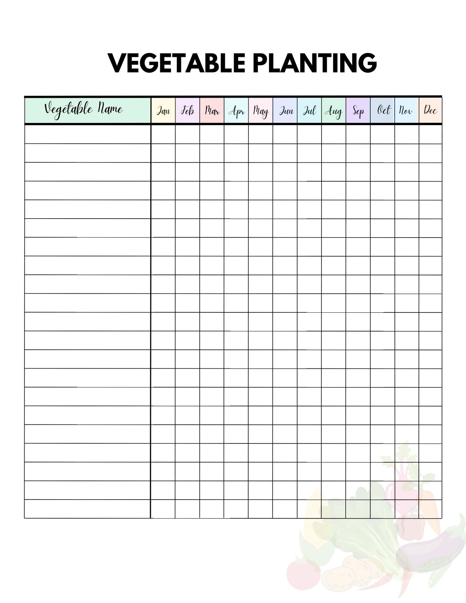 Vegetable Garden PLanner