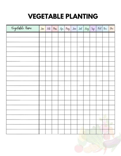 Vegetable Garden PLanner