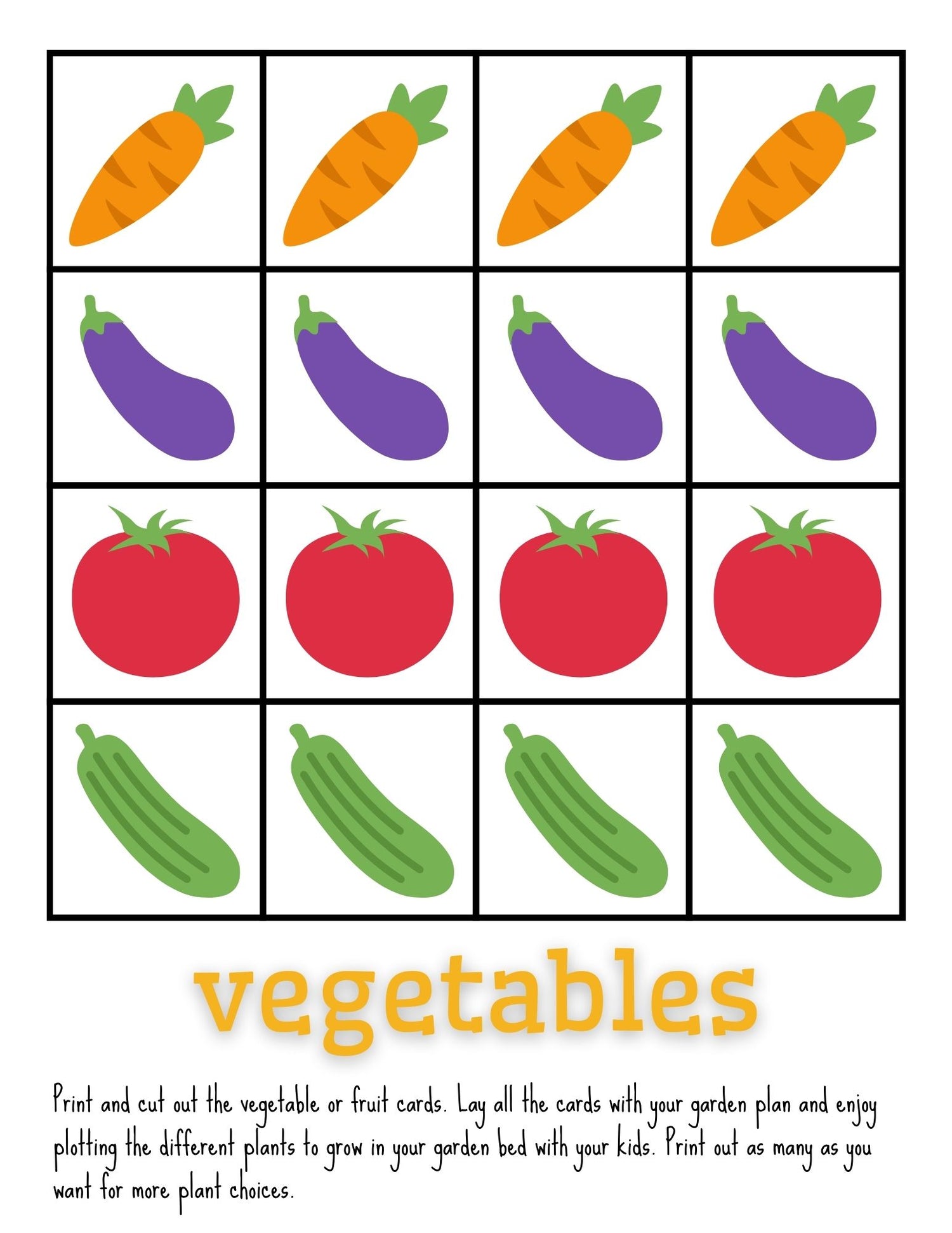 Simple Kids Garden Planner