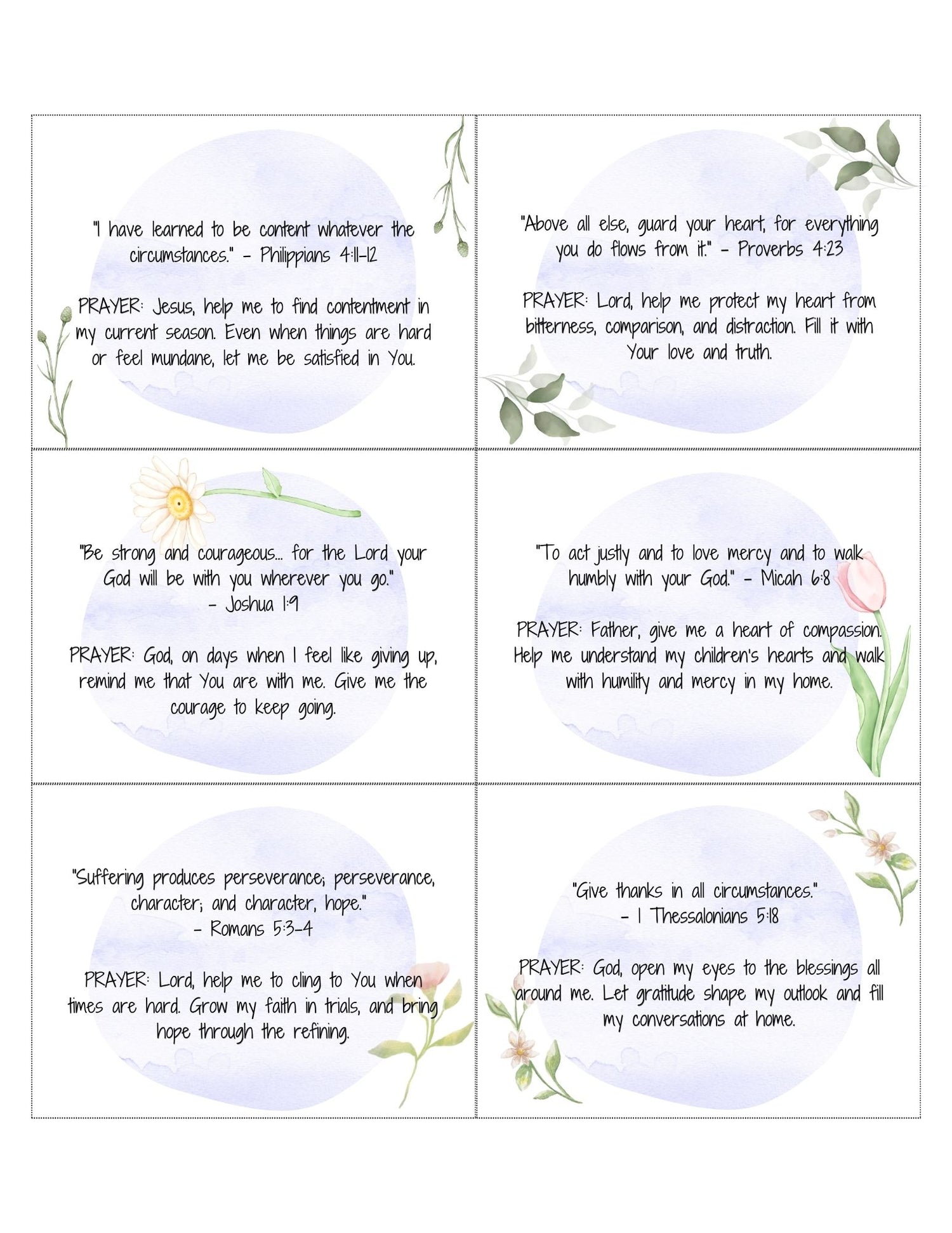 Prayer Cards for Moms