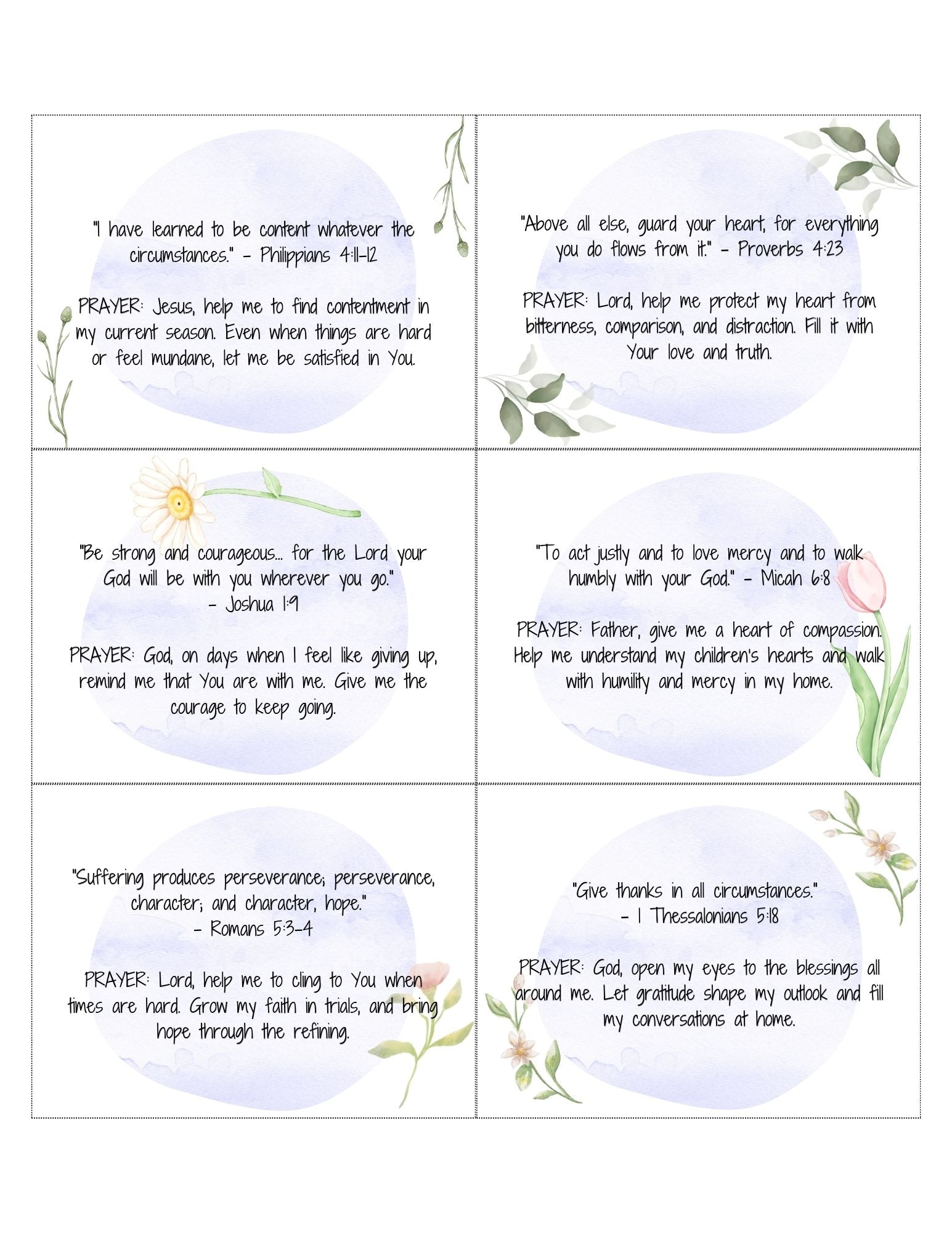 Prayer Cards for Moms