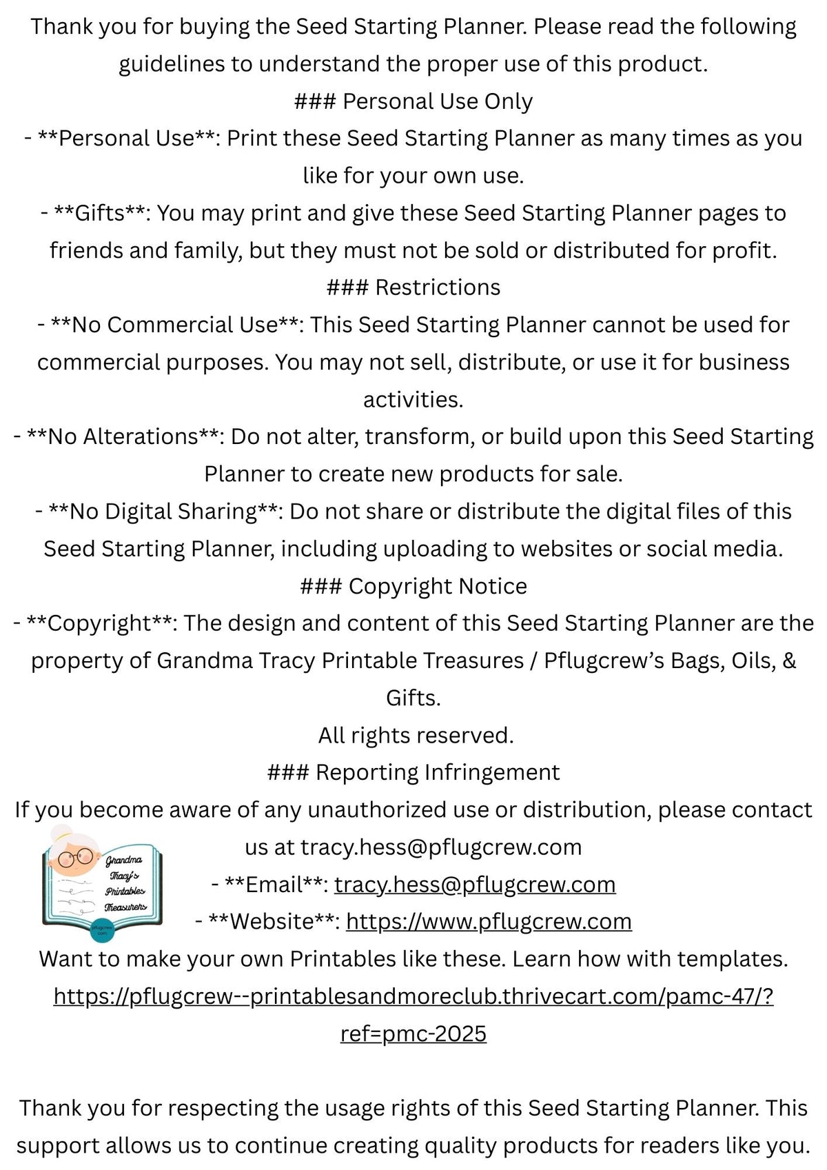 Seed Starting Planner