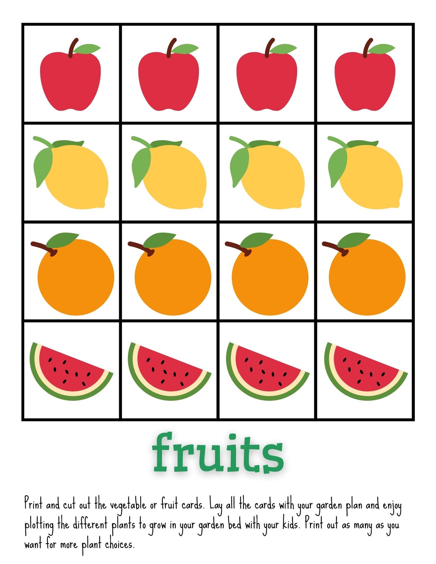 Simple Kids Garden Planner