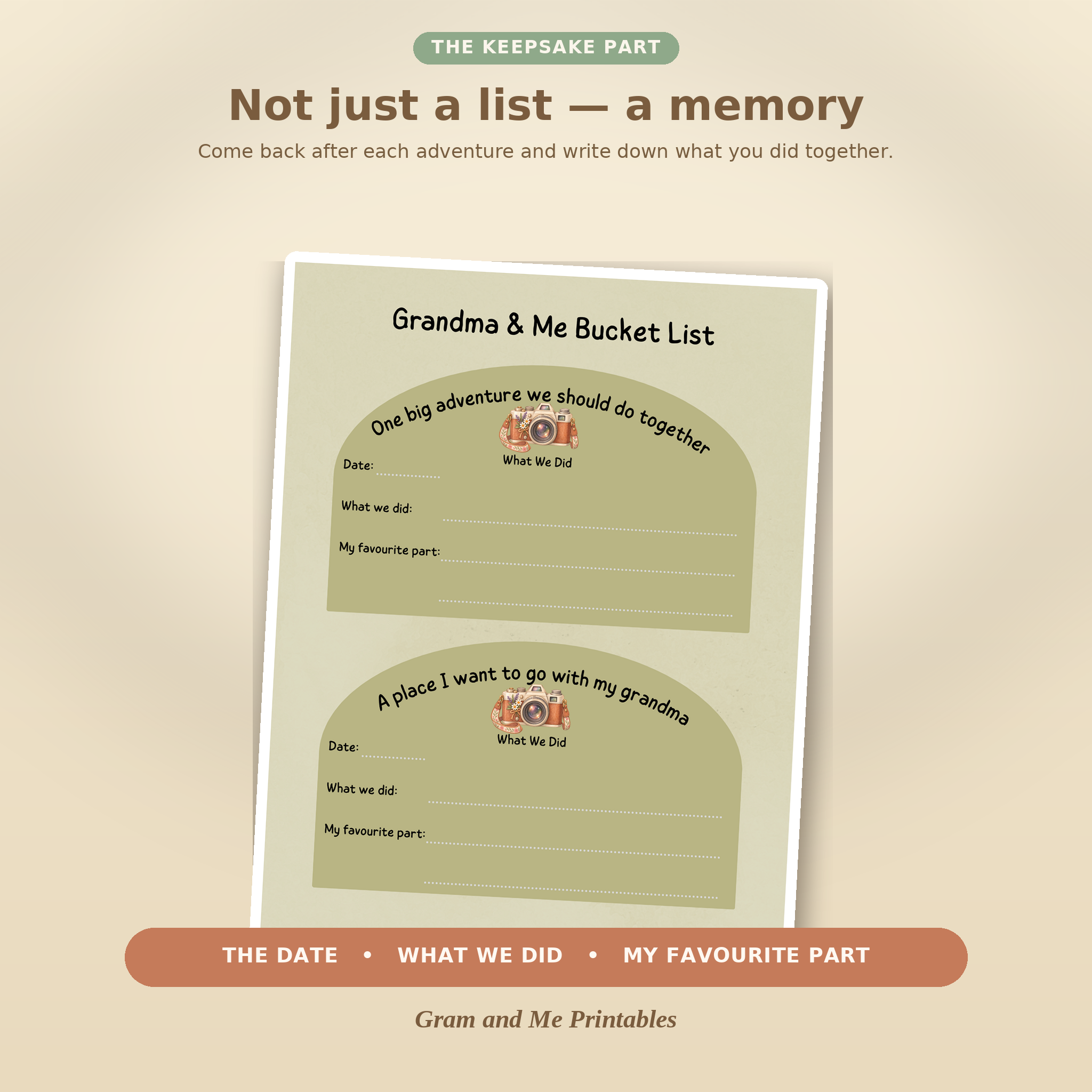 Grandma &amp; Me Bucket List