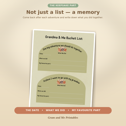 Grandma &amp; Me Bucket List