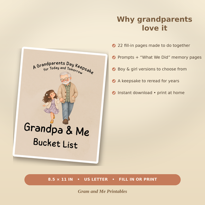 Grandpa &amp; Me Bucket List