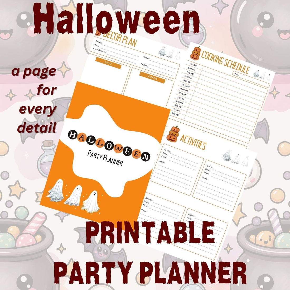 Halloween Party Planner - Printable