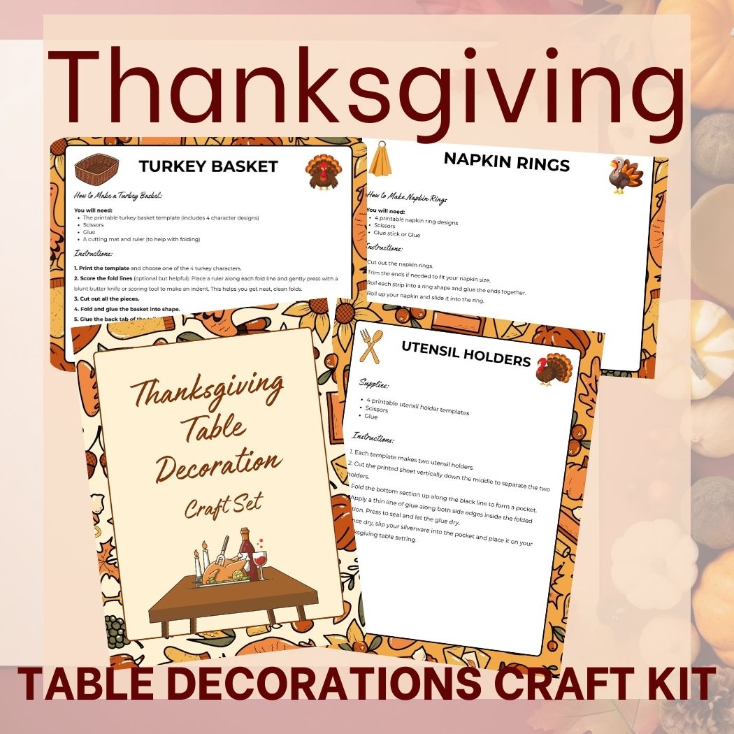 Thanksgiving Table Decorations Craft Kit