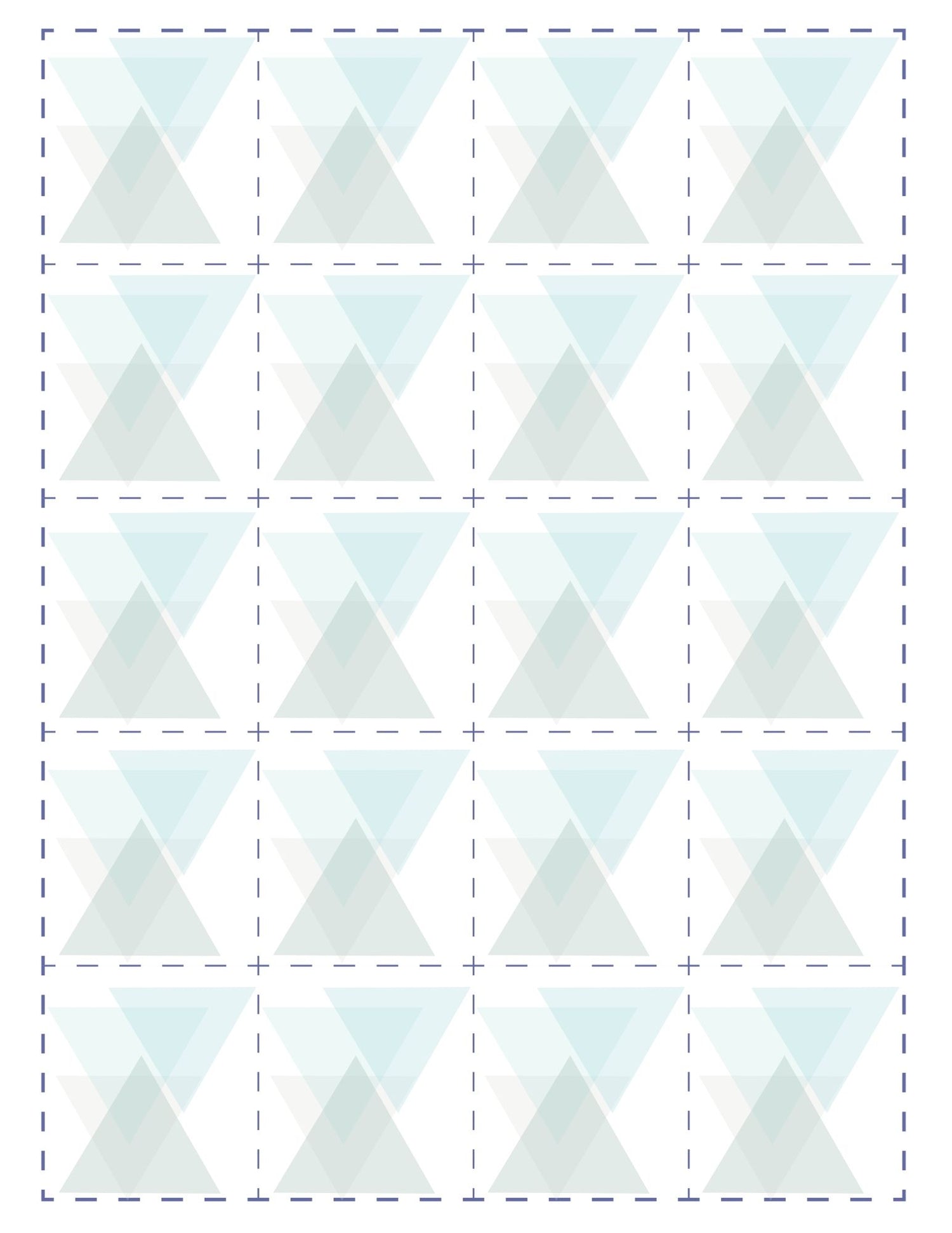 blue triangles on back of cards