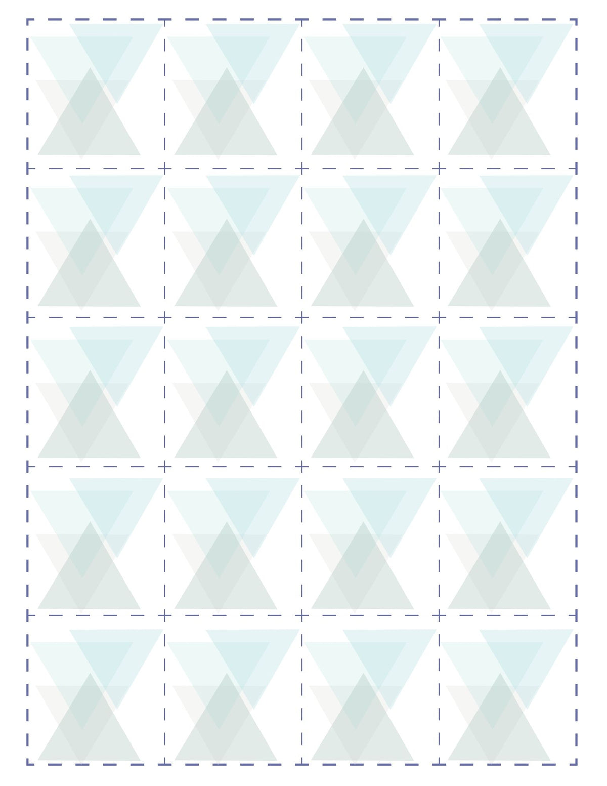 blue triangles on back of cards